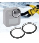 BRDRC DJI-7215 For GoPro Max 2Pcs Acrylic Lens Protective Cover Anti-dust Sport Camera Lens Cap