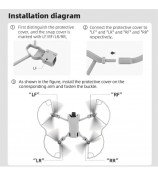 BRDRC 9635 For DJI Mini 3 / Mini 3 Pro Propeller Guard, Drone Anti-collision Bumper Blade Protective Cover