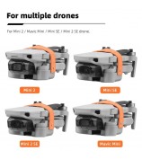 BRDRC Propeller Holder for DJI Mini 2 / Mavic Mini /  Mini SE / Mini 2 SE , Silicone+ABS Drone Propellers Guard Strap - Orange