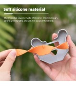 BRDRC Propeller Holder for DJI Mini 2 / Mavic Mini /  Mini SE / Mini 2 SE , Silicone+ABS Drone Propellers Guard Strap - Orange