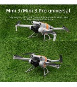 BRDRC For DJI Mini 3 / Mini 3 Pro Foldable Landing Gear ABS Height Extender with Silicone Strap - Orange