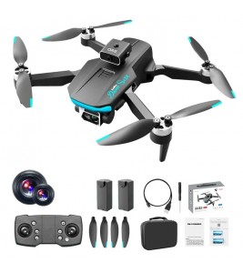 S132 Dual Camera ESC HD Aerial Photo Obstacle Avoidance RC Drone GPS Brushless Folding Aircraft (Dual Batteries)