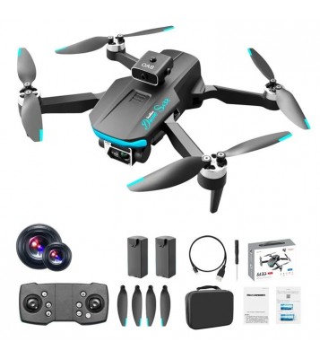 S132 Dual Camera ESC HD Aerial Photo Obstacle Avoidance RC Drone GPS Brushless Folding Aircraft (Dual Batteries)