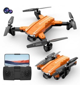 A5S GPS Drone Professional HD Dual Camera Obstacle Avoidance Foldable Quadcopter Toy - Orange