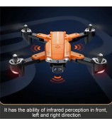 A5S GPS Drone Professional HD Dual Camera Obstacle Avoidance Foldable Quadcopter Toy - Orange