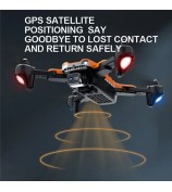 A5S GPS Drone Professional HD Dual Camera Obstacle Avoidance Foldable Quadcopter Toy - Orange