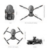 PJC RG109 Max Dual Camera HD Drone GPS+Laser Obstacle Avoidance Brushless Folding Quadcopter with 2 Batteries - Orange