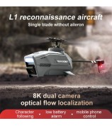 4DRC L1 HD Aerial RC Aircraft Single-Rotor Helicopter Spy Drone, Dual Batteries