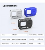 AMAGISN Silicone Protective Case for GoPro Hero 13 Sports Camera Accessory - Black