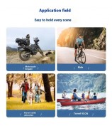 C3 Pro Thumb Action Camera 1080P HD Small Body Helmet Camera with Bicycle Holder for POV Vlogging Recording