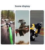 AMAGISN Shock Absorption Action Camera Silicone Case for Insta360 Go 3S - Black / Horizontal