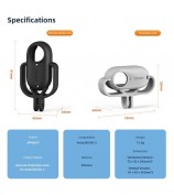 AMAGISN Shock Absorption Action Camera Silicone Case for Insta360 Go 3S - Black / Horizontal