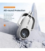 AMAGISN Shock Absorption Action Camera Silicone Case for Insta360 Go 3S - Black / Horizontal