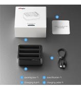 AMAGISN For Insta360 X4 Sports Camera 3-Slot Battery Charging Hub Memory Card Storage Case (No Battery)
