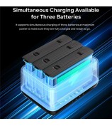 AMAGISN For Insta360 X4 Sports Camera 3-Slot Battery Charging Hub Memory Card Storage Case (No Battery)