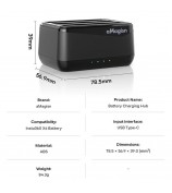 AMAGISN For Insta360 X4 Sports Camera 3-Slot Battery Charging Hub Memory Card Storage Case (No Battery)