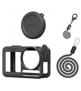 AMAGISN Silicone Protective Case for DJI Osmo Action 5 Pro Sports Camera Accessory - Black