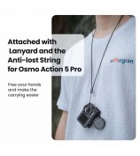 AMAGISN Silicone Protective Case for DJI Osmo Action 5 Pro Sports Camera Accessory - Black