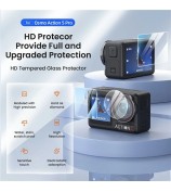 AMAGISN 2Set For DJI Osmo Action 5 Pro HD Tempered Glass Screen Protector Set with Lens Film