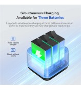 AMAGISN For GoPro Hero 13 Battery Charging Hub 3-Slot Battery Charger Action Camera Accessories