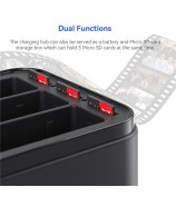AMAGISN For GoPro Hero 13 Battery Charging Hub 3-Slot Battery Charger Action Camera Accessories