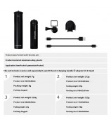 QISYKER OPA30410 For DJI Pocket 2 / Osmo Pocket Charger Expansion Kit with 6000mAh Charging Grip Tripod Sunhood