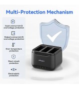 AMAGISN For DJI Osmo Action 5 Pro Battery Charging Dock Triple Charger Camera Accessories