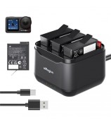 AMAGISN For DJI Osmo Action 5 Pro Battery Charging Dock Triple Charger Camera Accessories