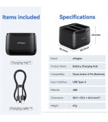 AMAGISN For DJI Osmo Action 5 Pro Battery Charging Dock Triple Charger Camera Accessories