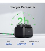 AMAGISN For DJI Osmo Action 5 Pro Battery Charging Dock Triple Charger Camera Accessories