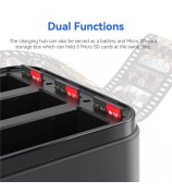 AMAGISN For DJI Osmo Action 5 Pro Battery Charging Dock Triple Charger Camera Accessories