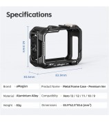 AMAGISN Metal Cage for GoPro Hero 13 / 12 / 11 / 10 / 9 Camera Frame with Silicone Lens Cap