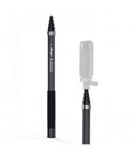 AMAGISN 3m Carbon Fiber Selfie Stick Sports Camera Extension Pole for Insta360  /  DJI  /  GoPro