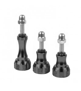 3pcs Aluminum Alloy Long Short Thumb Knob Screws Nut for GoPro Hero Black 8 7 6 5 4 SJcam EKEN YI 4K - Black