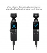 Selfie Stick for DJI Osmo Pocket 2 Handheld Gimbal Stabilizer Type-C/Android Phone Clip Module Extension Pole - Type-C to Type-C