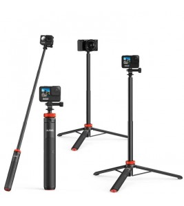 UURIG TP-03 5-Section Telescopic Selfie Stick Hidden Tripod for GoPro Insta Action Camera