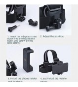 BRDRC DJI-8862 Cellphone / Camera Mount Head Strap Vlog Video Shooting Mobile Phone Holder Head Fixing Belt