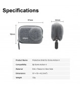 AMAGISN For DJI Osmo Action 4 / 3 Camera Body Storage Bag EVA+Fleece Shockproof Protective Bag