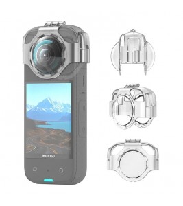 AMAGISN For Insta360 X3 Snap-on Lens Guard PC Camera Lens Cap Anti-fog Protector