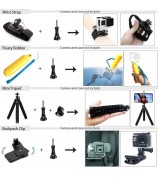 54-in-1 Accessories Kit for GoPro Hero 12 11 10 9 Waterproof Housing Silicone Case Tempered Glass Flim