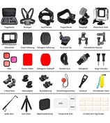 54-in-1 Accessories Kit for GoPro Hero 12 11 10 9 Waterproof Housing Silicone Case Tempered Glass Flim