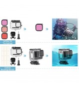 19-in-1 Accessories Kit for GoPro Hero 12 / 11 / 10 / 9 Waterproof Case Silicone Sleeve Tempered Glass Film Set with Storage Bag