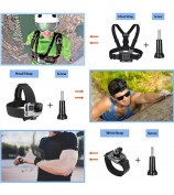 61-in-1 For GoPro Hero 12 / 11 / 10 / 9 Underwater Photography Accessory Kit with Waterproof Case, Chest Stap, Selfie Stick, Filters