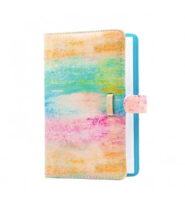 3-inch Mini Photo Album for Fujifilm Instax Mini 11 9 8+ 8 90 70 26 25 7s 50s, 108 Pockets Album PU Leather Photocard Holder Book Photo Card Binder - Paint Rainbow