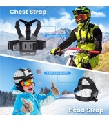 50-in-1 Accessories Kit with Camera Bag, Selfie Stick, Tripod, Strap for GoPro, DJI Osmo, Insta360, SJ, AKASO, XTU