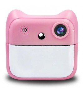 A25 2.4 Inch Kids Instant Print Digital Camera Video Recorder with Built-In Games - Pink