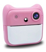 A25 2.4 Inch Kids Instant Print Digital Camera Video Recorder with Built-In Games - Pink