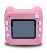 A25 2.4 Inch Kids Instant Print Digital Camera Video Recorder with Built-In Games - Pink