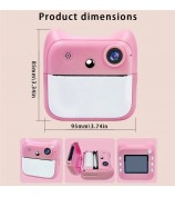 A25 2.4 Inch Kids Instant Print Digital Camera Video Recorder with Built-In Games - Pink