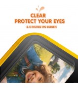 D60 3m Underwater 2.4-Inch IPS Screen Dual Lens Kids Camera with 32G Memory Card + Card Reader, No Tripod - Pink